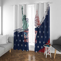 Fourth Of July Window Curtain Happy USA Independence Day