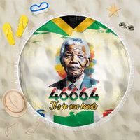 Nelson Mandela International Day 46664 Beach Blanket Its In Our Hands - Batik Pattern