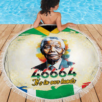 Nelson Mandela International Day 46664 Beach Blanket Its In Our Hands - Batik Pattern