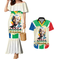 Nelson Mandela International Day 46664 Couples Matching Mermaid Dress and Hawaiian Shirt Its In Our Hands - Batik Pattern