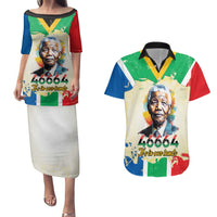 Nelson Mandela International Day 46664 Couples Matching Puletasi and Hawaiian Shirt Its In Our Hands - Batik Pattern