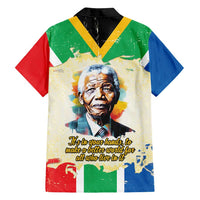 Nelson Mandela International Day 46664 Family Matching Off Shoulder Maxi Dress and Hawaiian Shirt Its In Our Hands - Batik Pattern