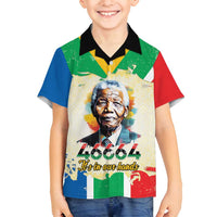 Nelson Mandela International Day 46664 Family Matching Off Shoulder Short Dress and Hawaiian Shirt Its In Our Hands - Batik Pattern