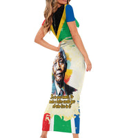 Nelson Mandela International Day 46664 Family Matching Short Sleeve Bodycon Dress and Hawaiian Shirt Its In Our Hands - Batik Pattern