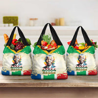 Nelson Mandela International Day 46664 Grocery Bag Its In Our Hands - Batik Pattern