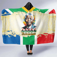 Nelson Mandela International Day 46664 Hooded Blanket Its In Our Hands - Batik Pattern