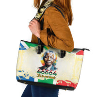 Nelson Mandela International Day 46664 Leather Tote Bag Its In Our Hands - Batik Pattern