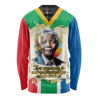 Nelson Mandela International Day 46664 Long Sleeve Shirt Its In Our Hands - Batik Pattern