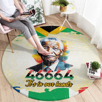 Nelson Mandela International Day 46664 Round Carpet Its In Our Hands - Batik Pattern