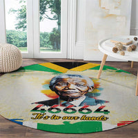 Nelson Mandela International Day 46664 Round Carpet Its In Our Hands - Batik Pattern