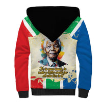 Nelson Mandela International Day 46664 Sherpa Hoodie Its In Our Hands - Batik Pattern