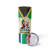 Nelson Mandela International Day 46664 Skinny Tumbler Its In Our Hands - Batik Pattern