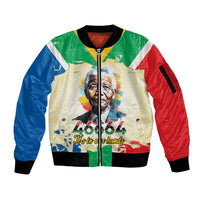 Nelson Mandela International Day 46664 Sleeve Zip Bomber Jacket Its In Our Hands - Batik Pattern