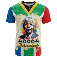 Nelson Mandela International Day 46664 T Shirt Its In Our Hands - Batik Pattern