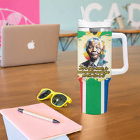 Nelson Mandela International Day 46664 Tumbler With Handle Its In Our Hands - Batik Pattern