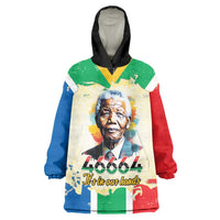 Nelson Mandela International Day 46664 Wearable Blanket Hoodie Its In Our Hands - Batik Pattern