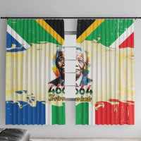 Nelson Mandela International Day 46664 Window Curtain Its In Our Hands - Batik Pattern