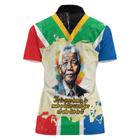 Nelson Mandela International Day 46664 Women Polo Shirt Its In Our Hands - Batik Pattern