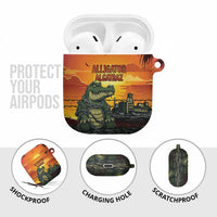 Alligator Alcatraz AirPods Case Gator Island Prison Retro Sunset - Wonder Print Shop