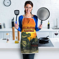 Alligator Alcatraz Apron Gator Island Prison Retro Sunset - Wonder Print Shop
