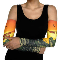 Personalized Alligator Alcatraz Arm Sleeves Gator Island Prison Retro Sunset - Wonder Print Shop