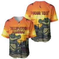 Personalized Alligator Alcatraz Baseball Jersey Gator Island Prison Retro Sunset - Wonder Print Shop