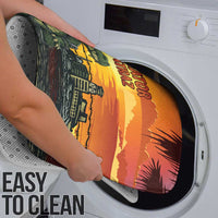 Alligator Alcatraz Bathroom Set Gator Island Prison Retro Sunset - Wonder Print Shop