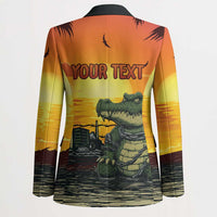 Personalized Alligator Alcatraz Blazer Gator Island Prison Retro Sunset - Wonder Print Shop