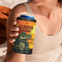 Personalized Alligator Alcatraz 4 in 1 Can Cooler Tumbler Gator Island Prison Retro Sunset - Wonder Print Shop