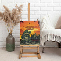 Alligator Alcatraz Canvas Wall Art Gator Island Prison Retro Sunset - Wonder Print Shop