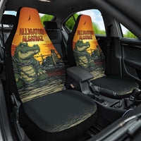 Alligator Alcatraz Car Seat Cover Gator Island Prison Retro Sunset - Wonder Print Shop