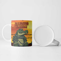 Personalized Alligator Alcatraz Ceramic Mug Gator Island Prison Retro Sunset - Wonder Print Shop