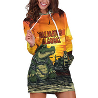 Personalized Alligator Alcatraz Hoodie Dress Gator Island Prison Retro Sunset - Wonder Print Shop