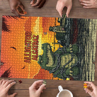 Alligator Alcatraz Puzzle Gator Island Prison Retro Sunset - Wonder Print Shop