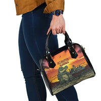 Alligator Alcatraz Shoulder Handbag Gator Island Prison Retro Sunset - Wonder Print Shop