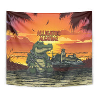 Alligator Alcatraz Tapestry Gator Island Prison Retro Sunset - Wonder Print Shop