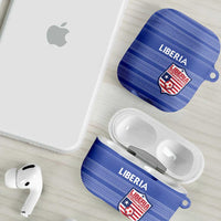 Liberia Football AirPods Case Women Blue Jersey - Wonder Print Shop