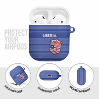 Liberia Football AirPods Case Women Blue Jersey - Wonder Print Shop