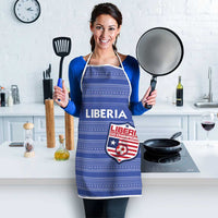 Liberia Football Apron Women Blue Jersey - Wonder Print Shop
