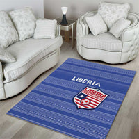 Liberia Football Area Rug Women Blue Jersey - Wonder Print Shop