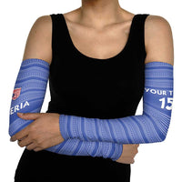Custom Liberia Football Arm Sleeves Women Blue Jersey - Wonder Print Shop