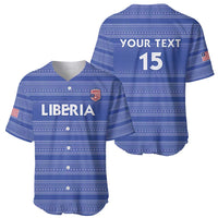 Custom Liberia Football Baseball Jersey Women Blue Jersey - Wonder Print Shop