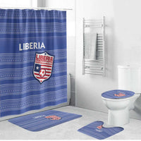 Liberia Football Bathroom Set Women Blue Jersey - Wonder Print Shop