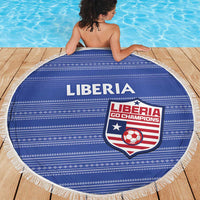 Liberia Football Beach Blanket Women Blue Jersey - Wonder Print Shop