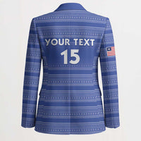 Custom Liberia Football Blazer Women Blue Jersey - Wonder Print Shop