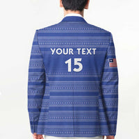 Custom Liberia Football Blazer Women Blue Jersey - Wonder Print Shop