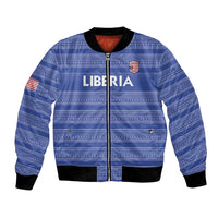 Custom Liberia Football Bomber Jacket Women Blue Jersey - Wonder Print Shop