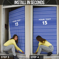 Custom Liberia Football Door Cover Women Blue Jersey - Wonder Print Shop