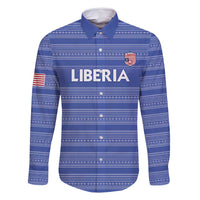 Custom Liberia Football Family Matching Mermaid Dress and Hawaiian Shirt Women Blue Jersey - Wonder Print Shop