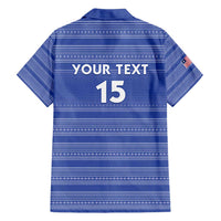 Custom Liberia Football Family Matching Tank Maxi Dress and Hawaiian Shirt Women Blue Jersey - Wonder Print Shop